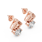 2.50 Carat Round Diamond Fancy Drop Earrings