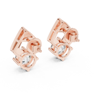 2.50 Carat Round Diamond Fancy Drop Earrings