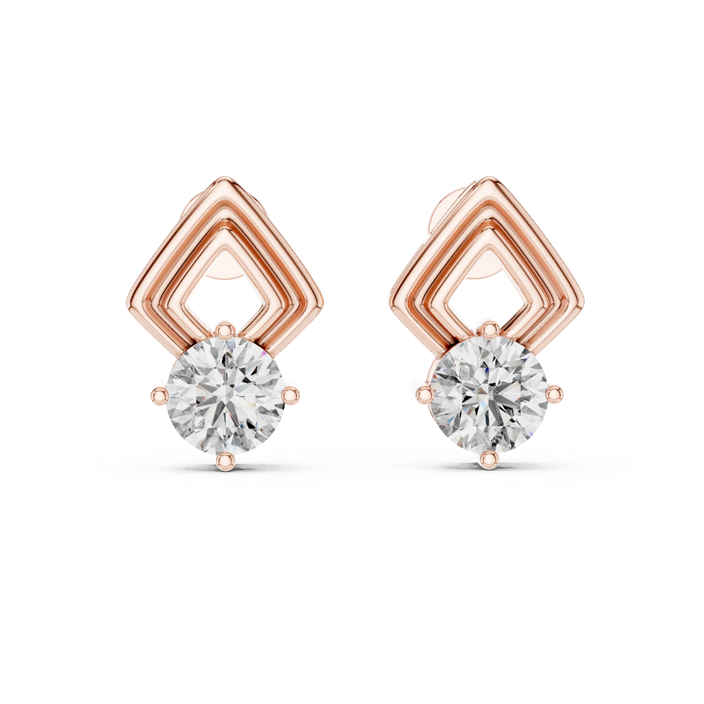 2.50 Carat Round Diamond Fancy Drop Earrings