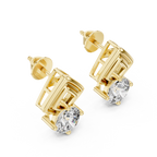 2.50 Carat Round Diamond Fancy Drop Earrings