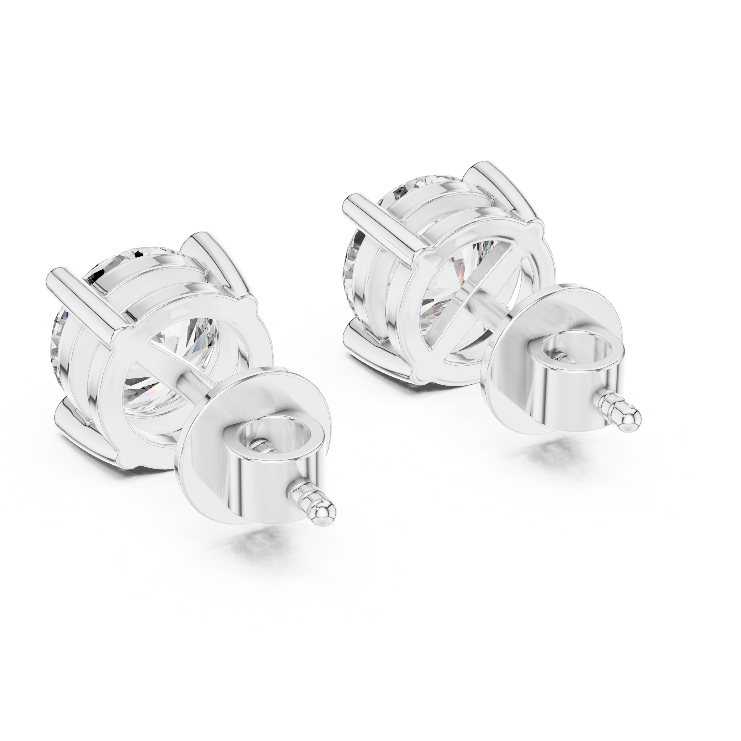 2.50 Carat Round Lab Diamond Stud Earrings