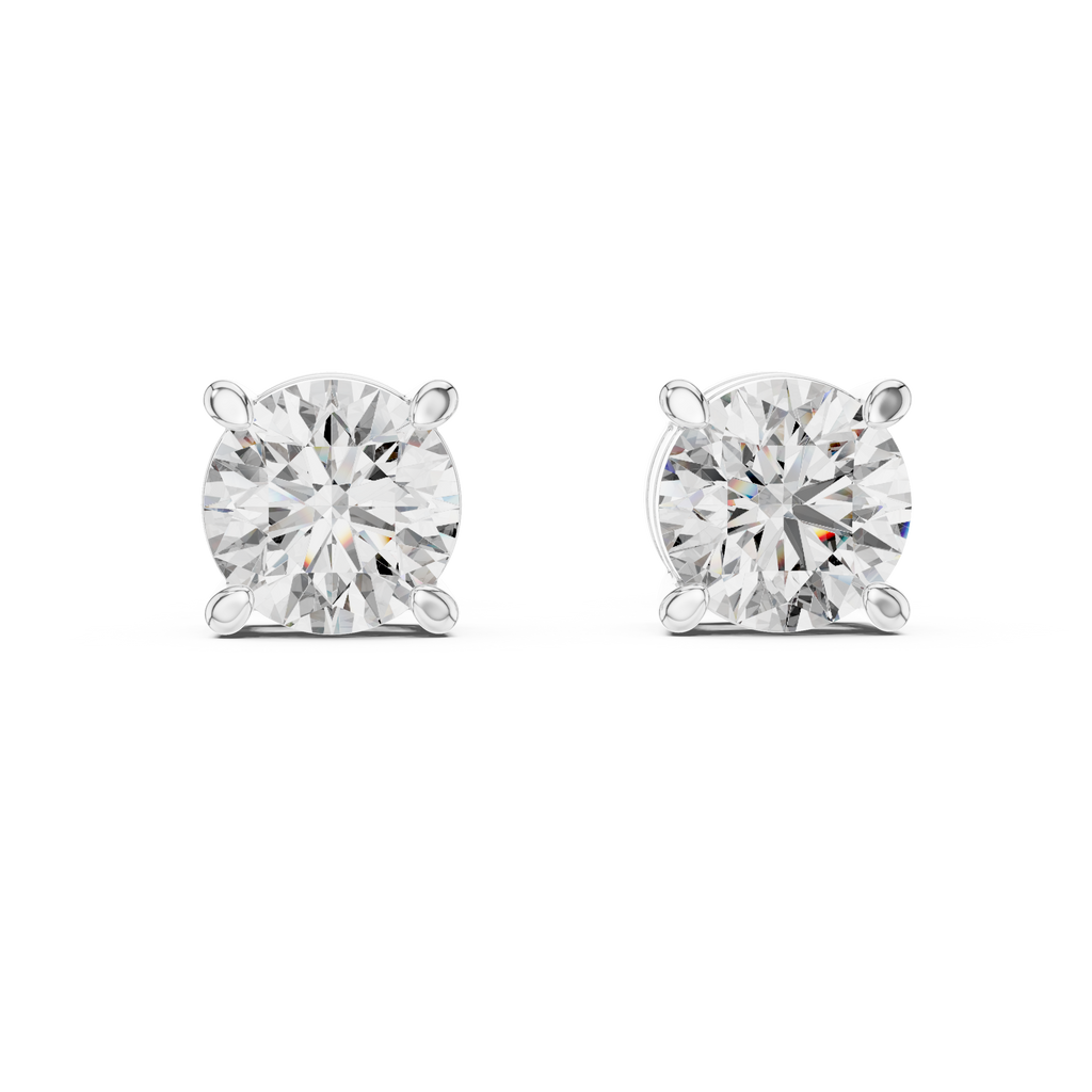 2.50 Carat Round Lab Diamond Stud Earrings