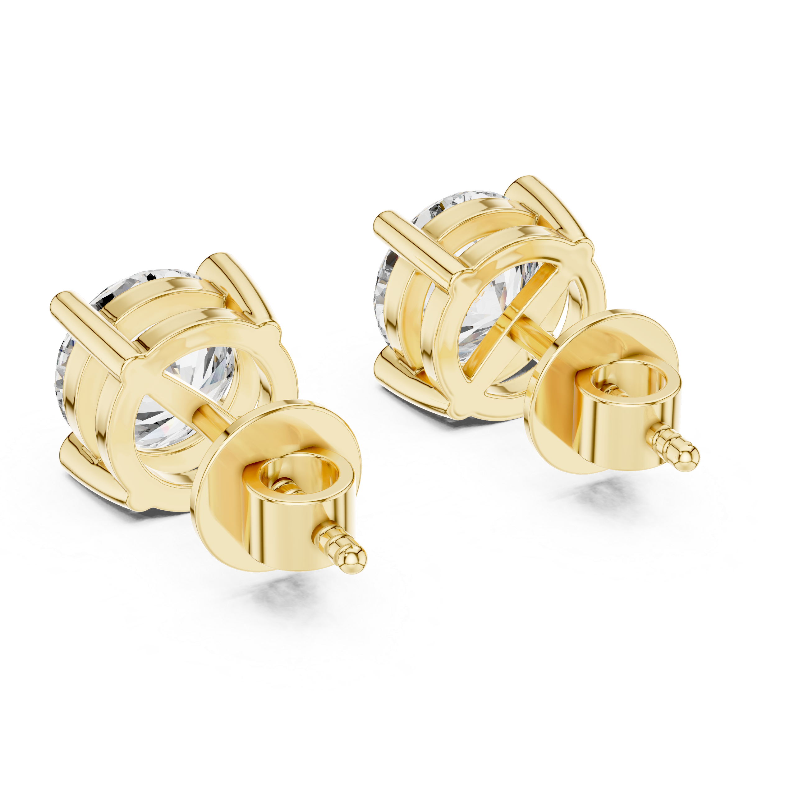2.50 Carat Round Lab Diamond Stud Earrings