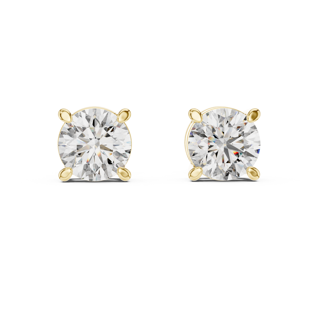 2.50 Carat Round Lab Diamond Stud Earrings