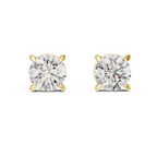 2.50 Carat Round Lab Diamond Stud Earrings