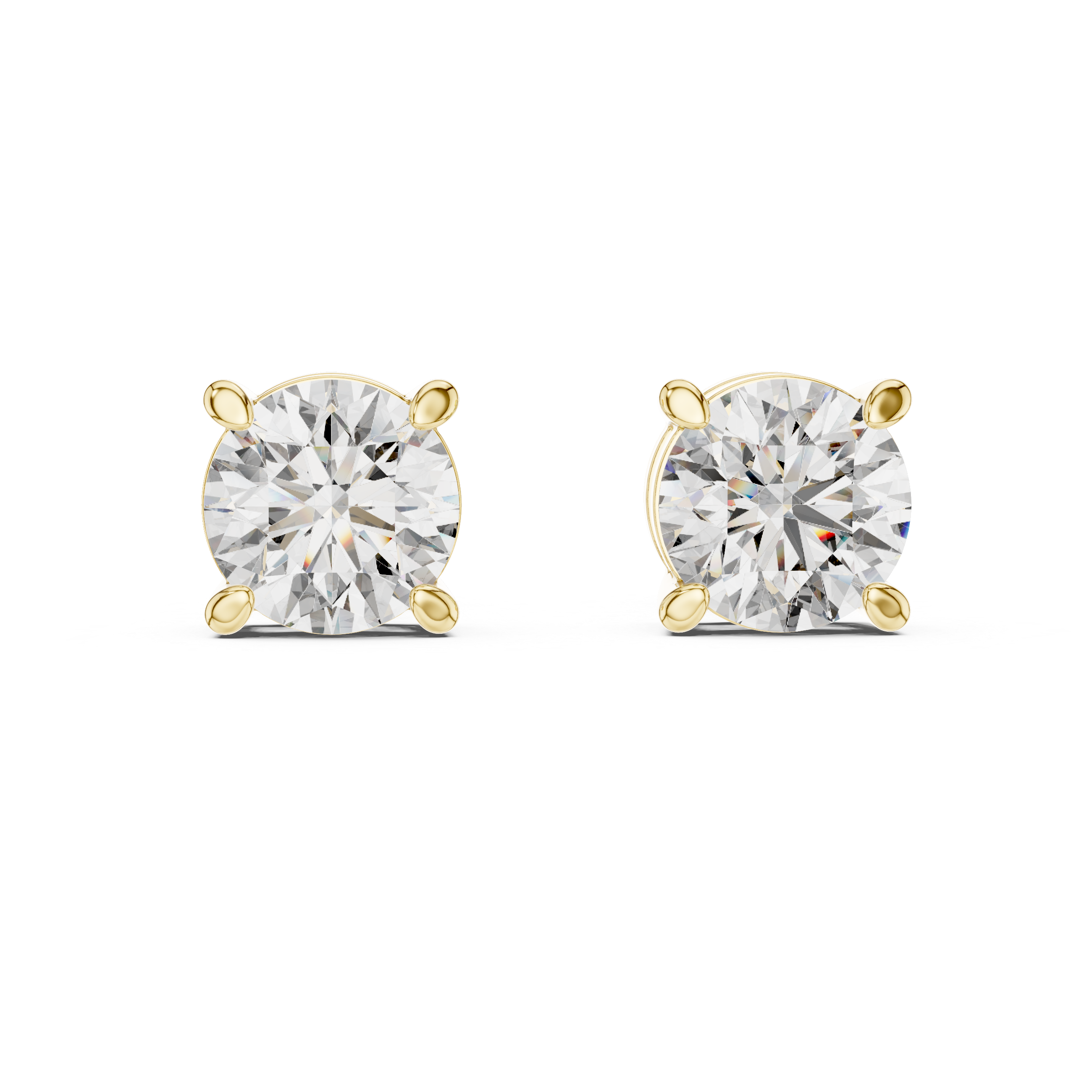2.50 Carat Round Lab Diamond Stud Earrings
