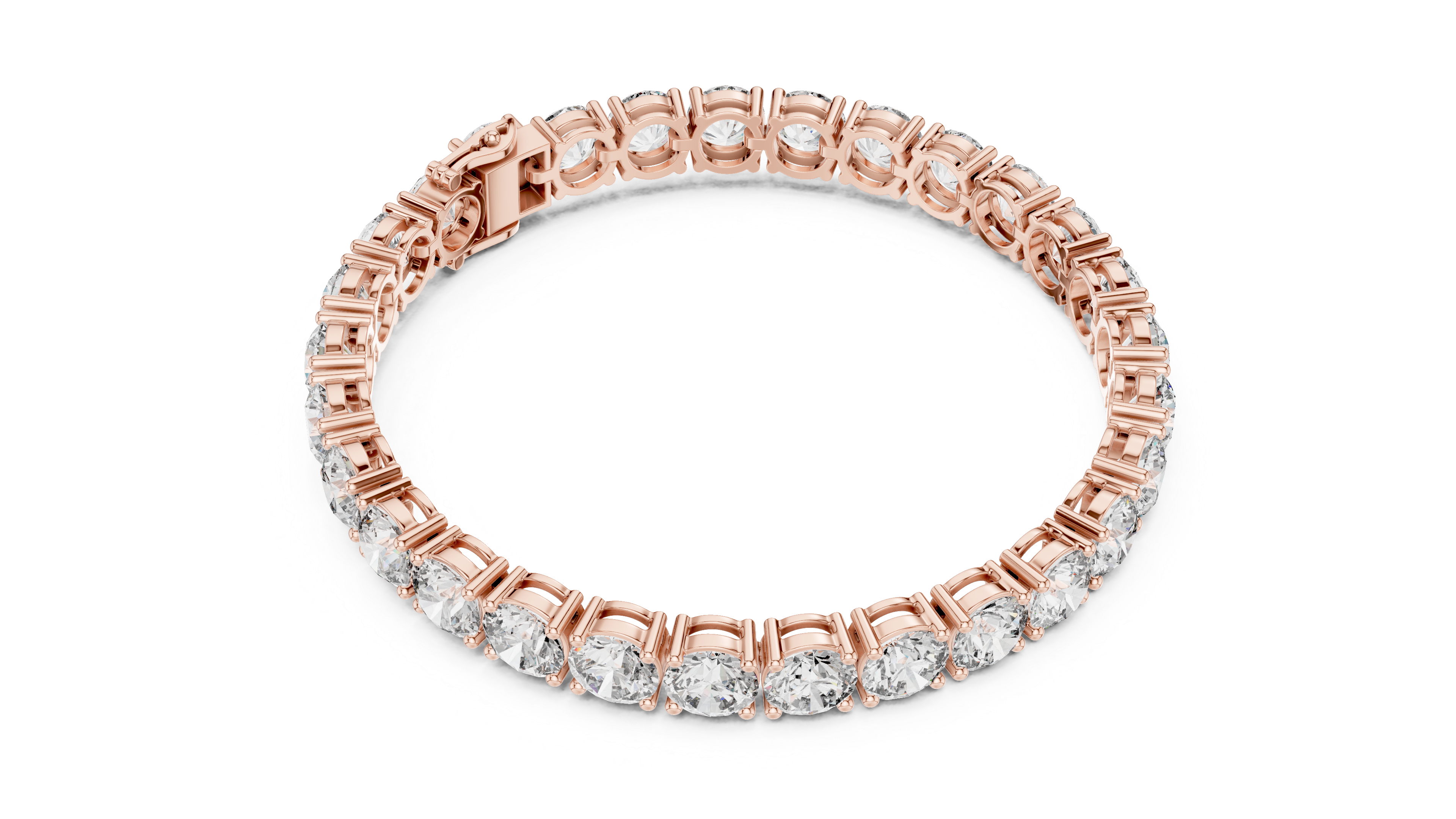 Lab Diamond Round Cut Tennis Bracelet