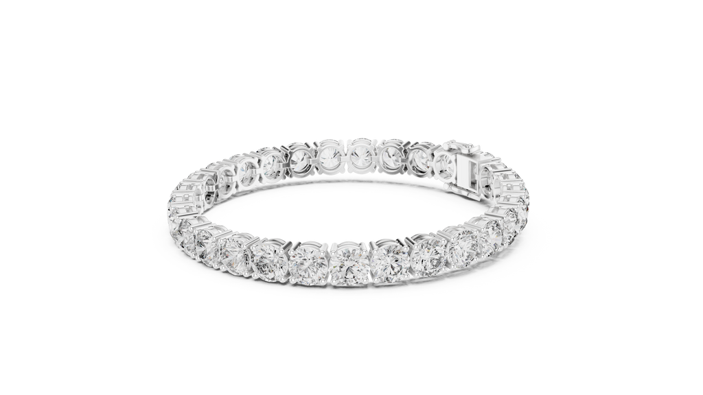 Lab Diamond Round Cut Tennis Bracelet