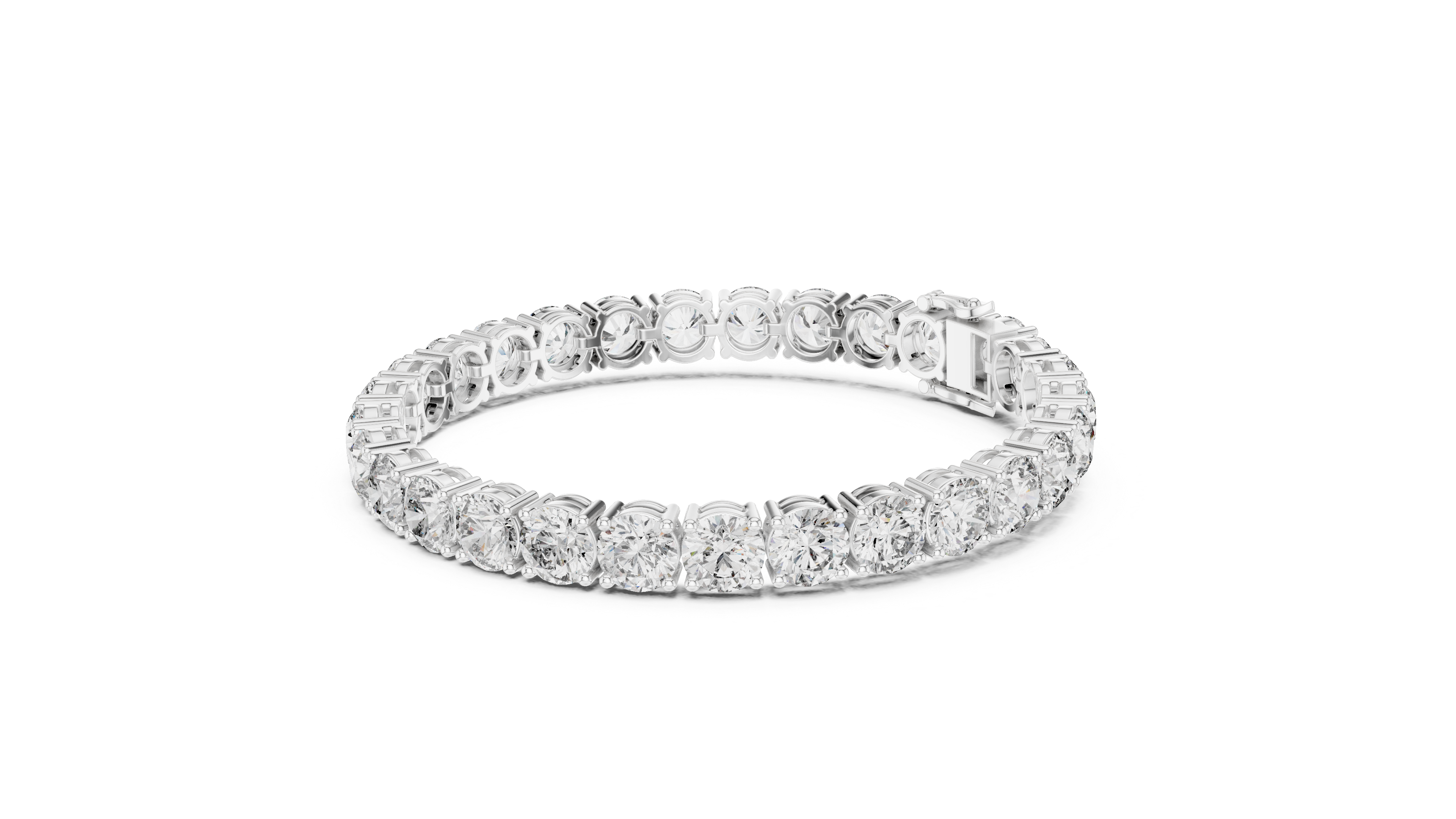 Lab Diamond Round Cut Tennis Bracelet