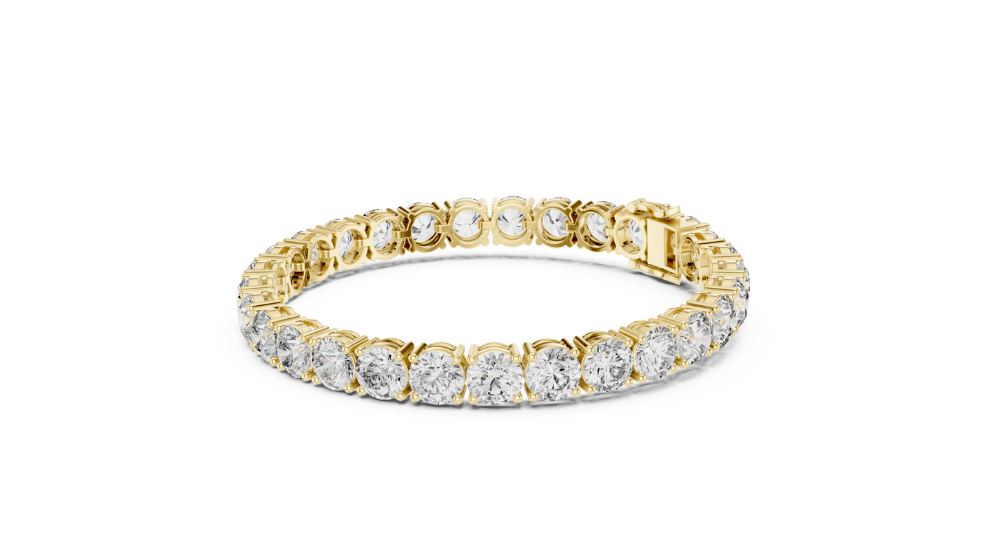 Lab Diamond Round Cut Tennis Bracelet