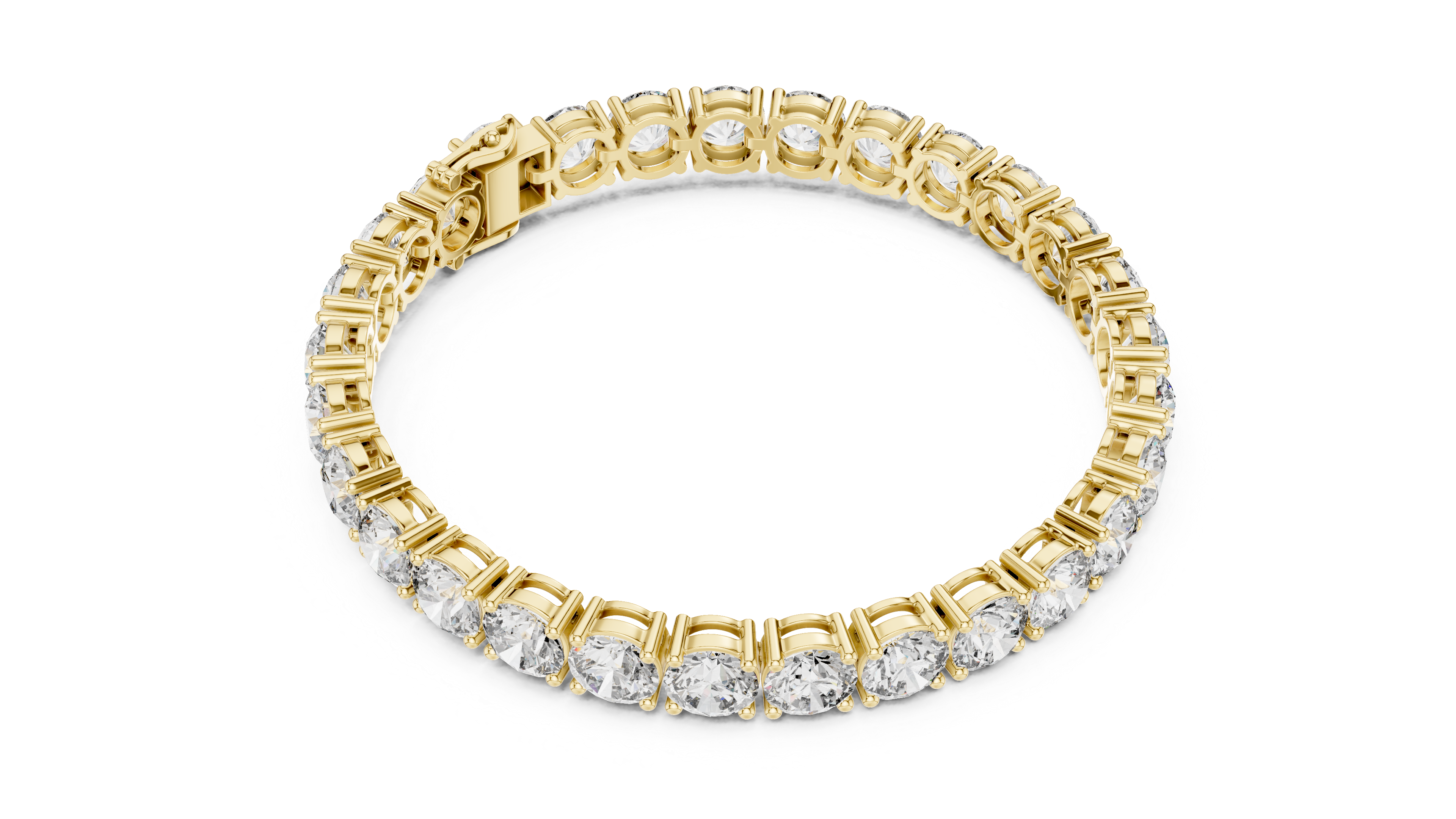 Lab Diamond Round Cut Tennis Bracelet