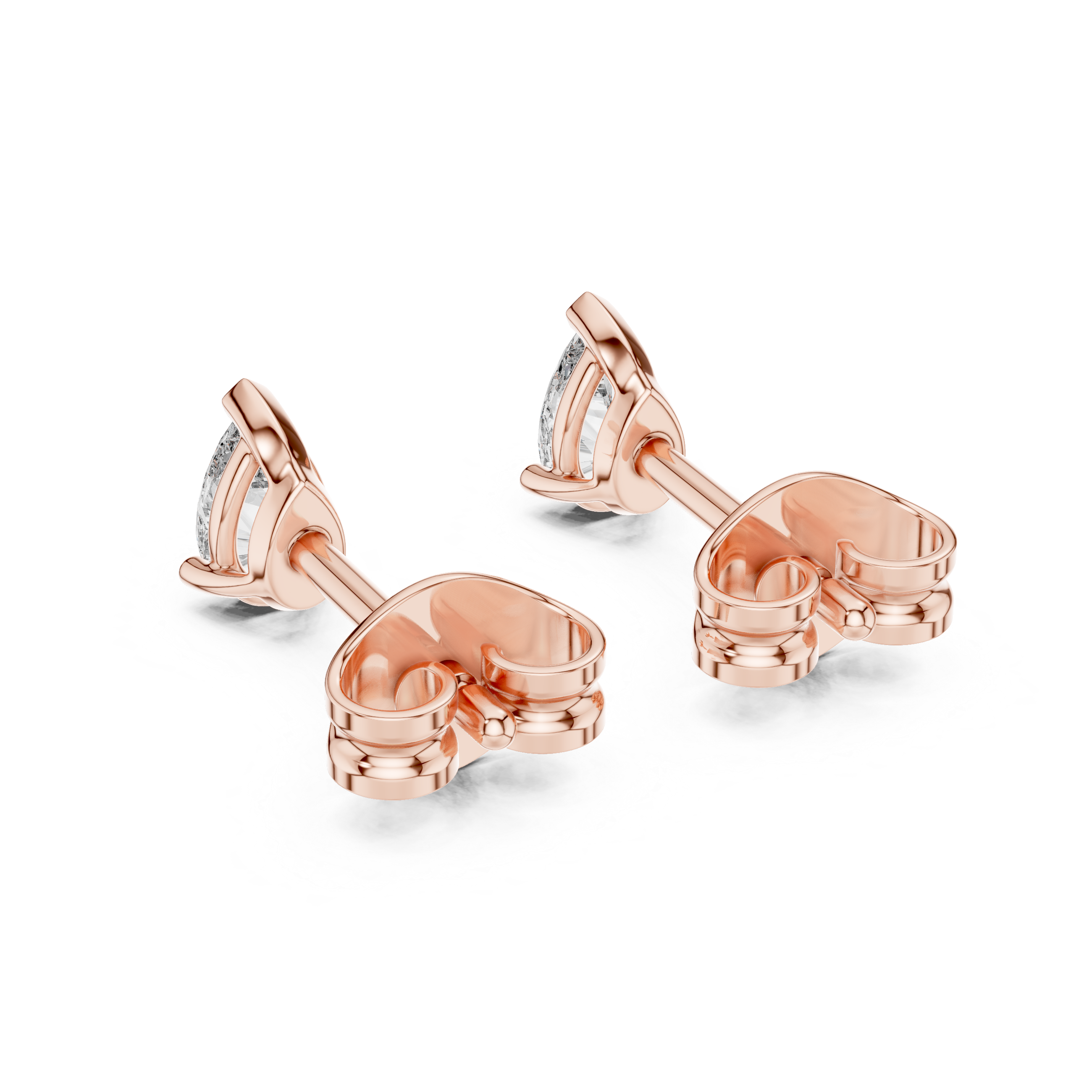 0.50 Carat Pear Cut Lab Diamond Stud Earrings