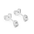 0.50 Carat Pear Cut Lab Diamond Stud Earrings
