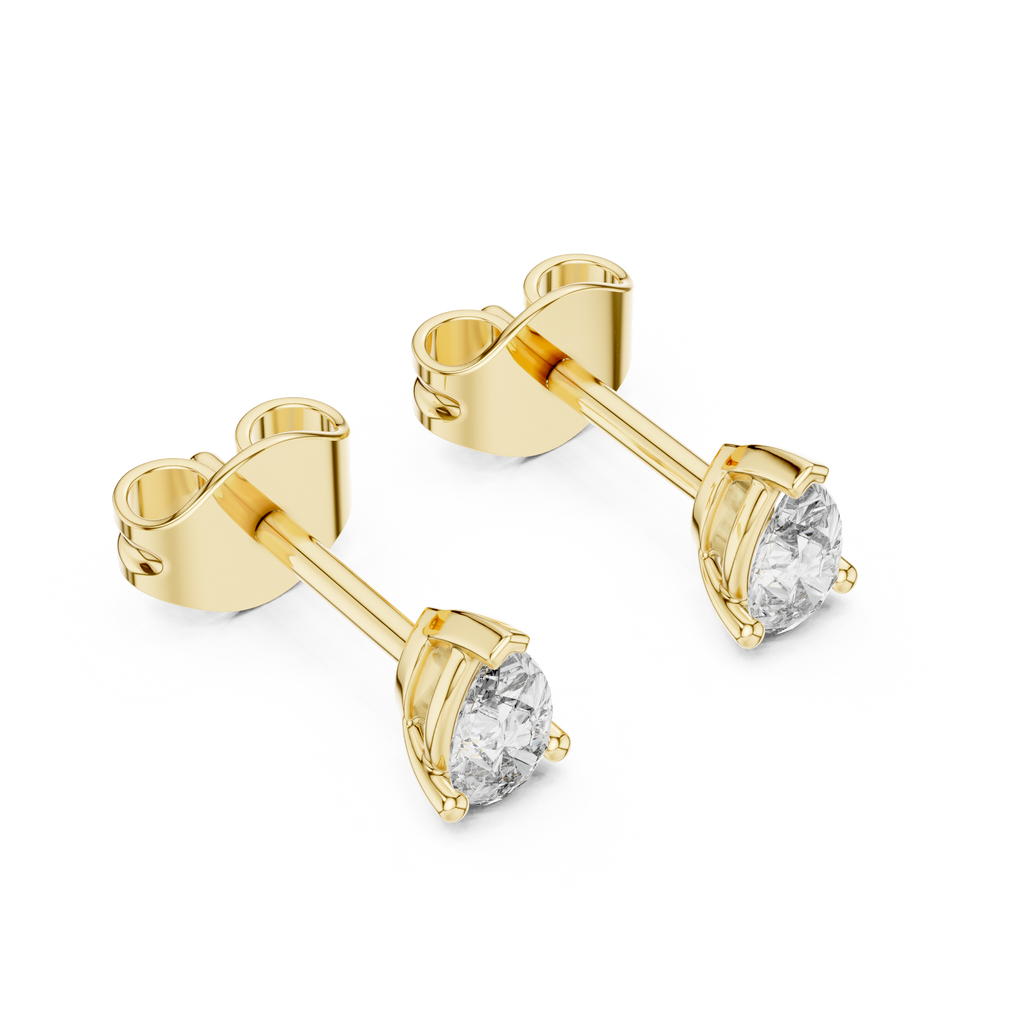 0.50 Carat Pear Cut Lab Diamond Stud Earrings
