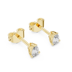 0.50 Carat Pear Cut Lab Diamond Stud Earrings