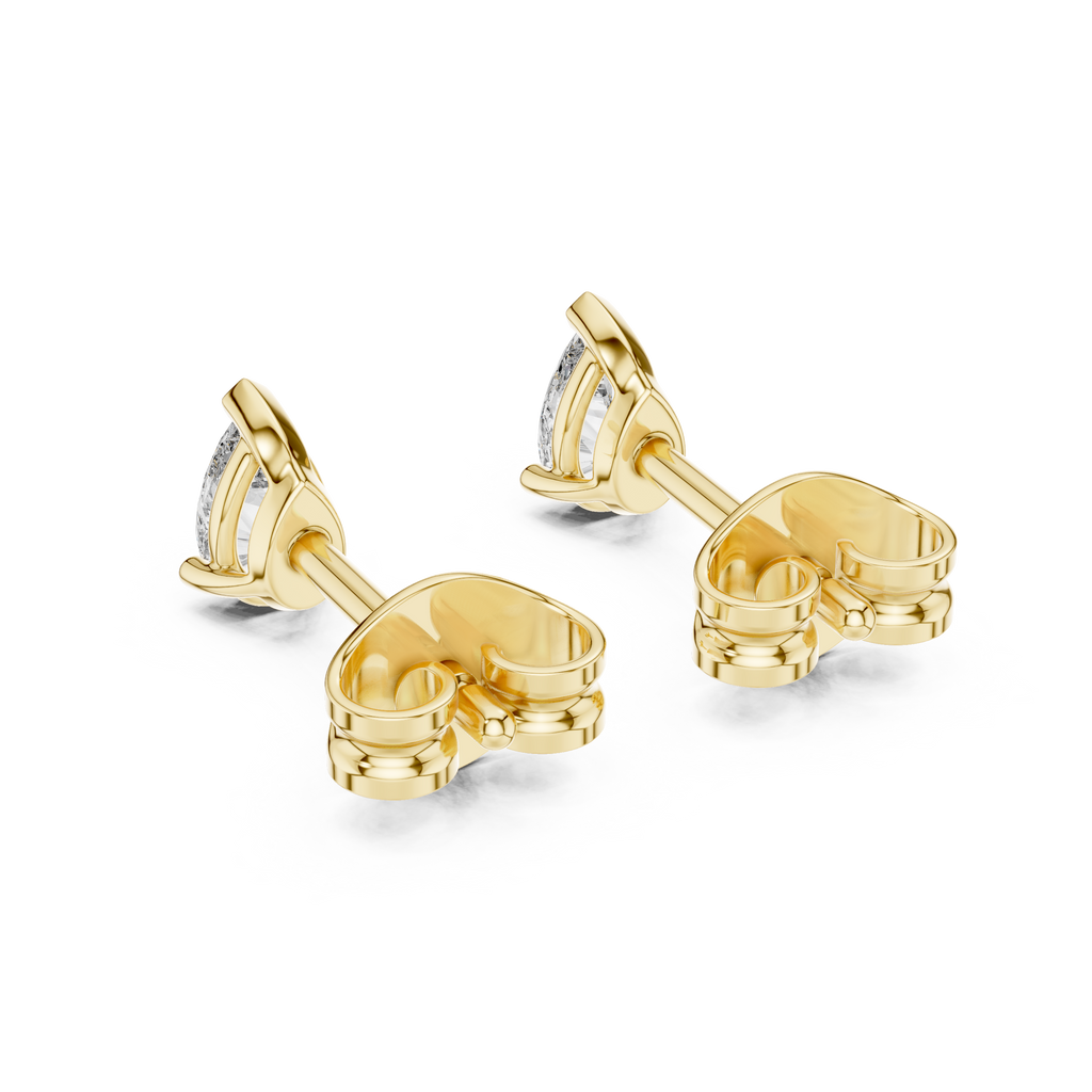 0.50 Carat Pear Cut Lab Diamond Stud Earrings