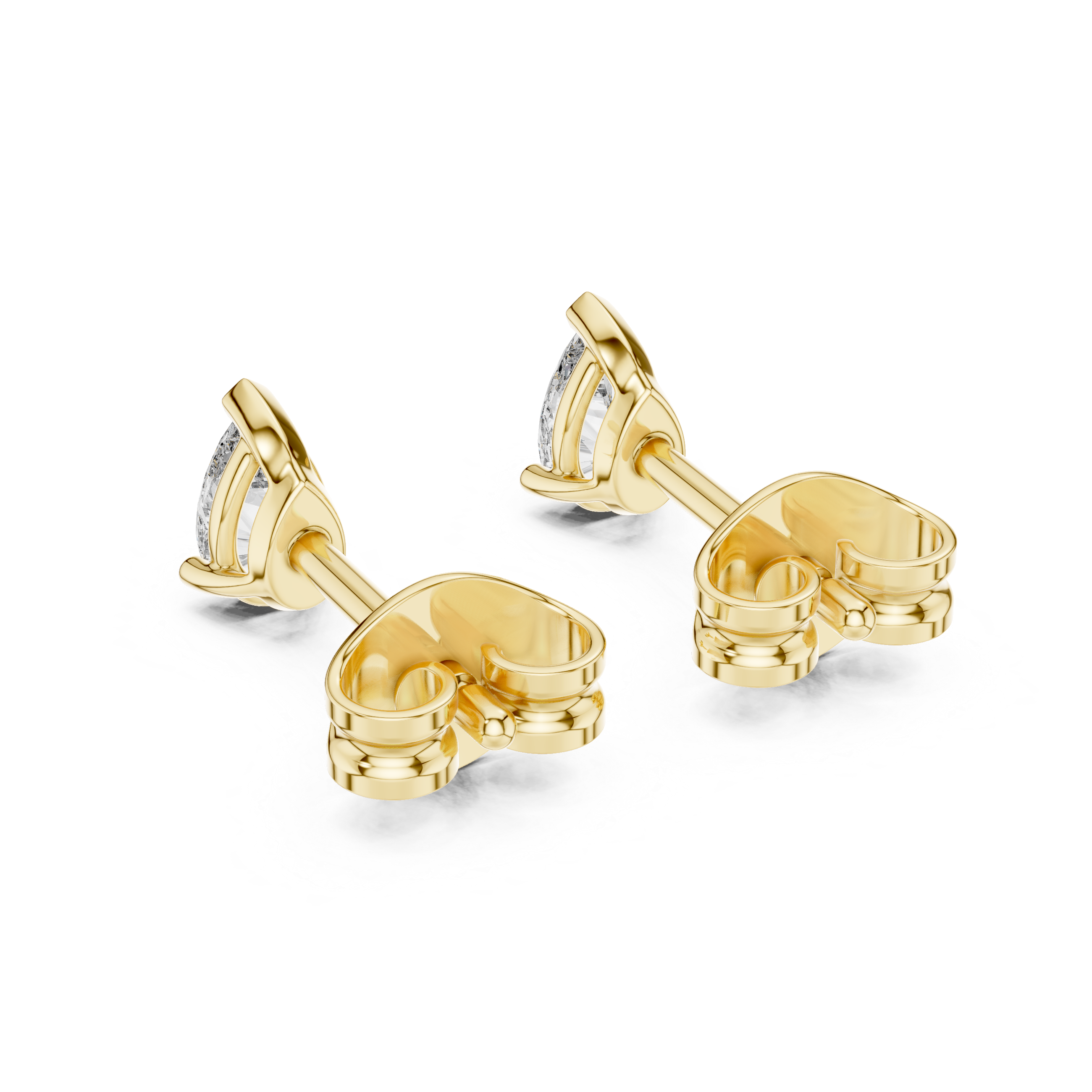 0.50 Carat Pear Cut Lab Diamond Stud Earrings