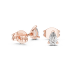 0.50 Carat Pear Cut Lab Diamond Stud Earrings