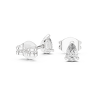 0.50 Carat Pear Cut Lab Diamond Stud Earrings