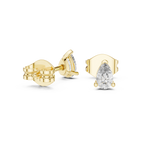 0.50 Carat Pear Cut Lab Diamond Stud Earrings