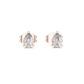 V Prong Pear Cut Lab Diamond Stud Earrings