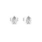 V Prong Pear Cut Lab Diamond Stud Earrings