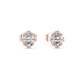 Oval Cut Lab DIamond Gold Stud Earrings