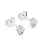 Oval Cut Lab DIamond Gold Stud Earrings