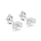 Oval Cut Lab DIamond Gold Stud Earrings