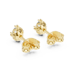 Oval Cut Lab DIamond Gold Stud Earrings