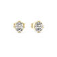 Oval Cut Lab DIamond Gold Stud Earrings