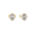 Oval Cut Lab DIamond Gold Stud Earrings