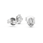 Oval Cut Lab DIamond Gold Stud Earrings