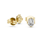 Oval Cut Lab DIamond Gold Stud Earrings