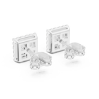 1 Carat Princess Cut Diamond Halo Stud Earrings