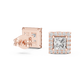 1 Carat Princess Cut Diamond Halo Stud Earrings