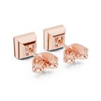 Princess Cut Lab Diamond Bezel Set Stud Earrings