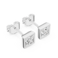 Princess Cut Lab Diamond Bezel Set Stud Earrings