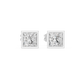 Princess Cut Lab Diamond Bezel Set Stud Earrings
