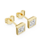 Princess Cut Lab Diamond Bezel Set Stud Earrings