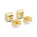 Princess Cut Lab Diamond Bezel Set Stud Earrings