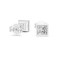Princess Cut Lab Diamond Bezel Set Stud Earrings