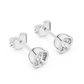 1 Carat Bezel Set Round Diamond Stud Earrings