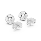 1 Carat Bezel Set Round Diamond Stud Earrings