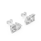 2 Carat Pear And Emerald Diamond Stud Earrings