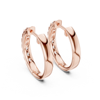 Round Cut Lab Diamond Fancy Hoop Earrings