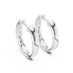 Round Cut Lab Diamond Fancy Hoop Earrings