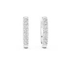 Round Cut Lab Diamond Fancy Hoop Earrings