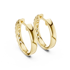 Round Cut Lab Diamond Fancy Hoop Earrings