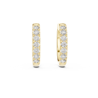 Round Cut Lab Diamond Fancy Hoop Earrings